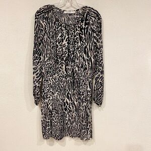 Altuzarra Animal Print Lace Up Dress Size 4 VGUC